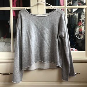 grey american eagle sweater